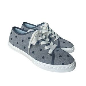 KATE SPADE Vale Sneakers gray with black polkadots size 6 1/2
